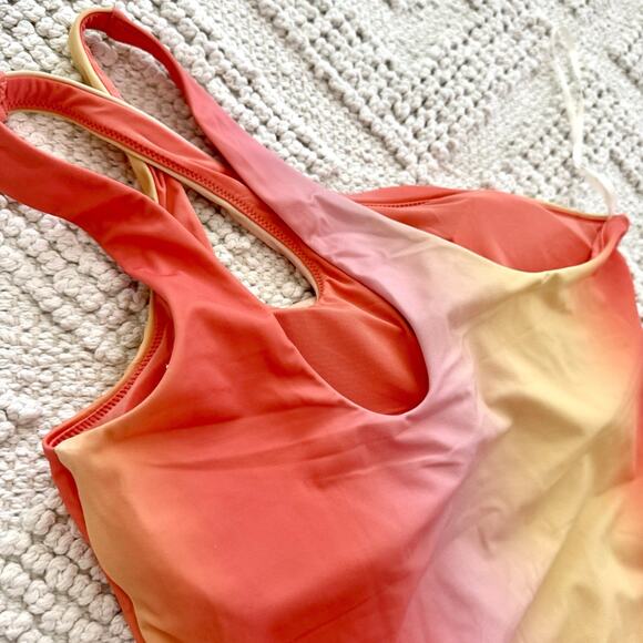 Aerie One Piece Full Coverage One Shoulder Pastel Swimsuit Women’s Size Large - Picture 12 of 12